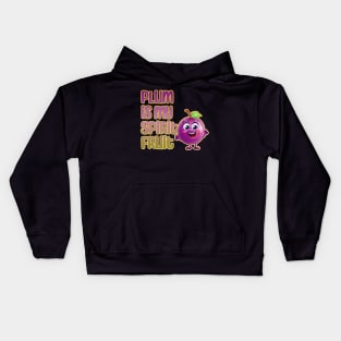 Plum is My Spirit Fruit Kids Hoodie